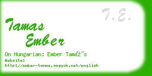 tamas ember business card